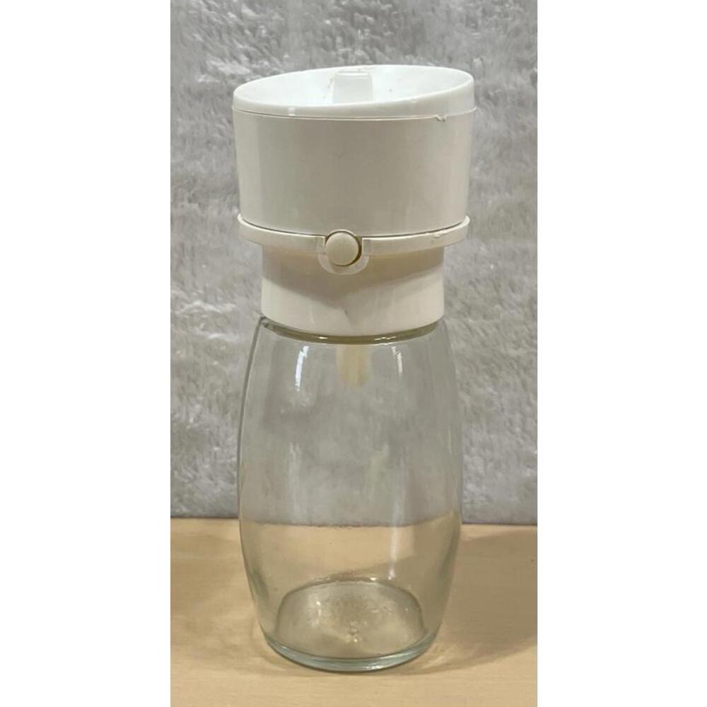 Vintage GEMCO USA Hand Crank Salad Dressing Mixer Glass Jar 7.5" Retro Kitchen